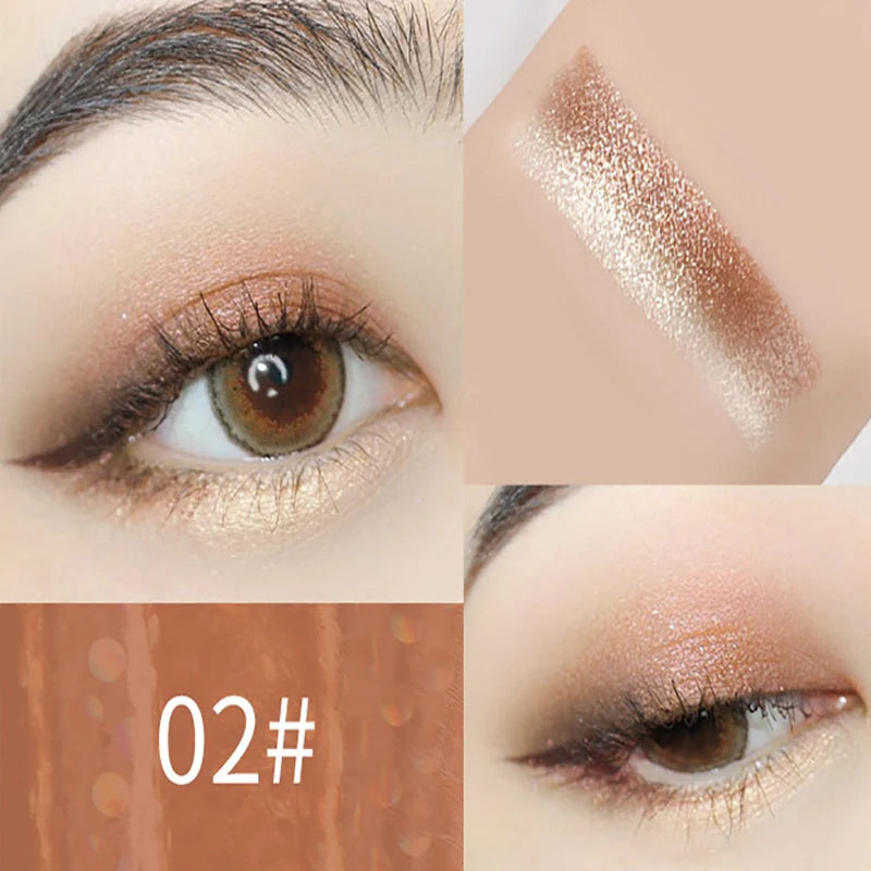 Double Color Glitter Eye shadow Stick Pencil Eyeshadow Makeup Waterproof Bicolor Shimmer Cosmetics Beauty Makeup Tool - Kellylooks Shop