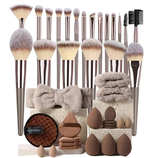 3-20PCS Makeup Brushes Set Eyeshadow Fluffy Foundation Concealer Blush Highlighter Storage Box Female Cosmetics Beauty Tools - kellylooksshop