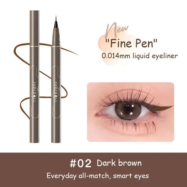 JUDYDOLL Super Fine Eyeliner Fine Brushwork Stain Free Waterproof Anti Shake Long lasting Fast Drying Slim And Enlarged Eyes - kellylooksshop