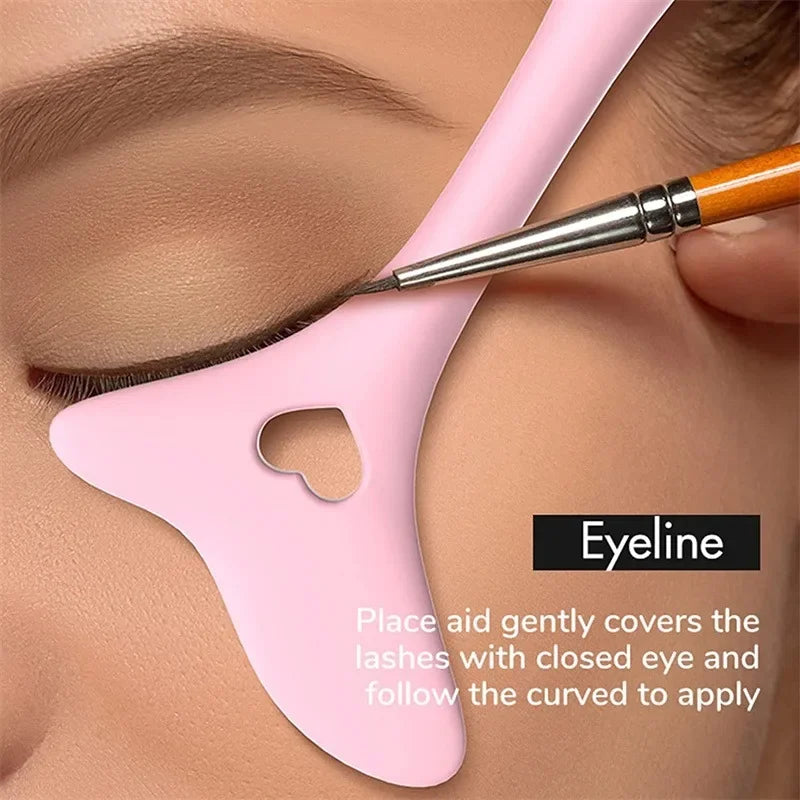 Wholesale  Multi-functional Eyeliner Stencil Wing Tips Silicone Eyeliner Aid Drawing Lipstick Wearing Aid Reusable Makeup Tools - Kellylooks Shop