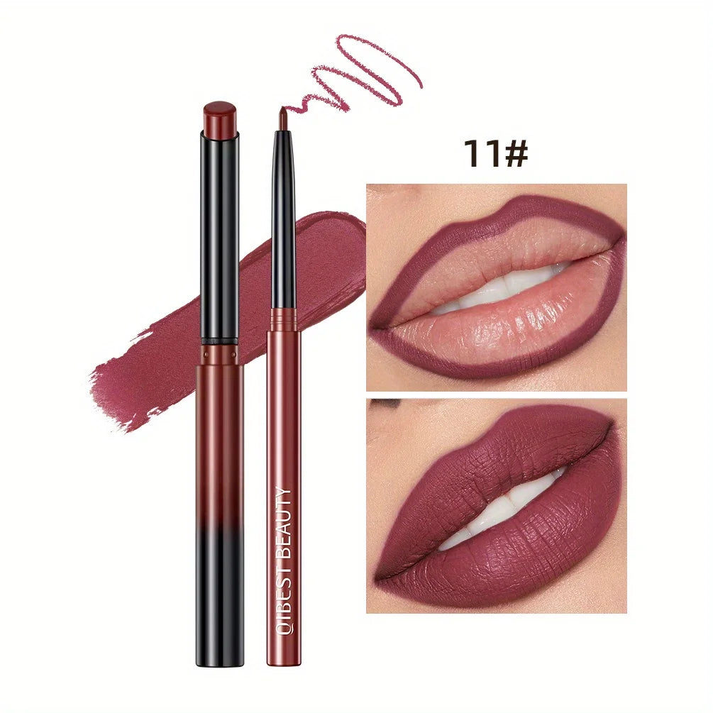 1+1 Matte Lip Set Matte Lipstick&Lip Liner Color Rendering Long Lasting Waterproof Valentine's Day Gifts Contain Plant Squalene - kellylooksshop