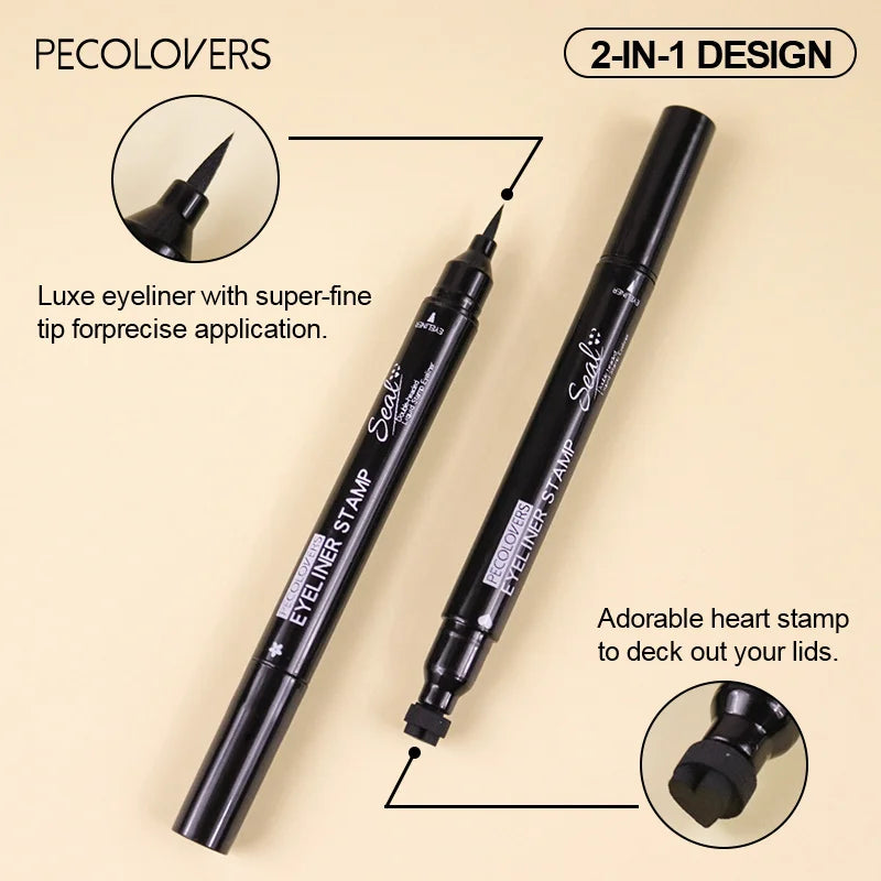 7 Styles Eyeliner Stamp Pen Red Black Liquid Eyeliner Pen Double-ended Lazy Eye Liner Pencil Fast Drying Waterproof Eye Makeup - kellylooksshop
