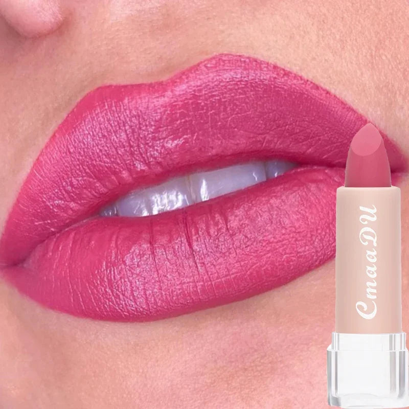 1PC Matte Nude Lipstick Waterproof Long Lasting Non-stick Cup Sexy Red Pink Velvet Lipsticks Women Makeup Cosmetic 15 Colors - kellylooksshop