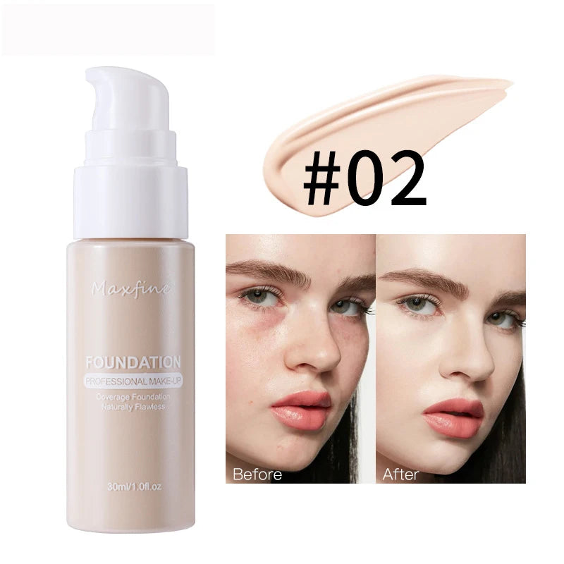 Liquid Foundation Effective Concealer Waterproof Sweat-resistant Makeup Professional Cosmetics - Kellylooks Shop