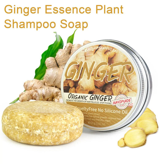 Ginger Polygonum Soap Shampoo Soap Cold Processed Soap Hair Shampoo Bar Pure Plant Hair Shampoos Hair Care - Kellylooks Shop