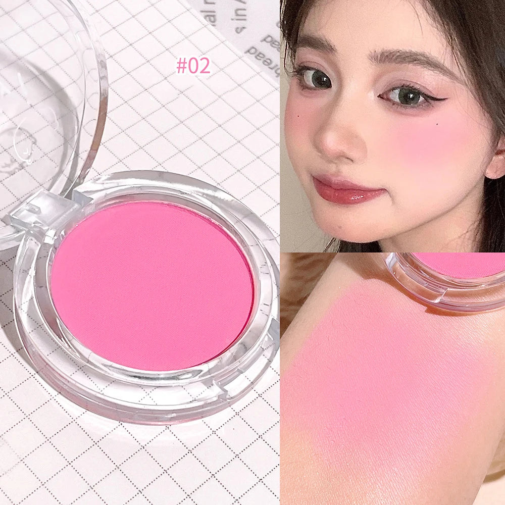 Monochrome Blush Palette Rose Orange Soft Mist Girl Blusher Powder Natural Face Makeup Matte Peach Rouge Contour Shadow Palette - kellylooksshop