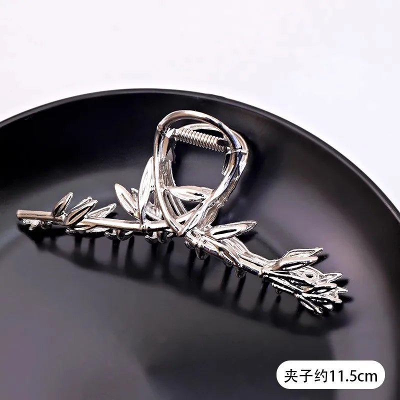 Vintage Silver Geometric Metal Hair Claw For Women Girls Long Hair Holder Headband Hair Claw Clip Fashion Hair Accessories - Kellylooks Shop