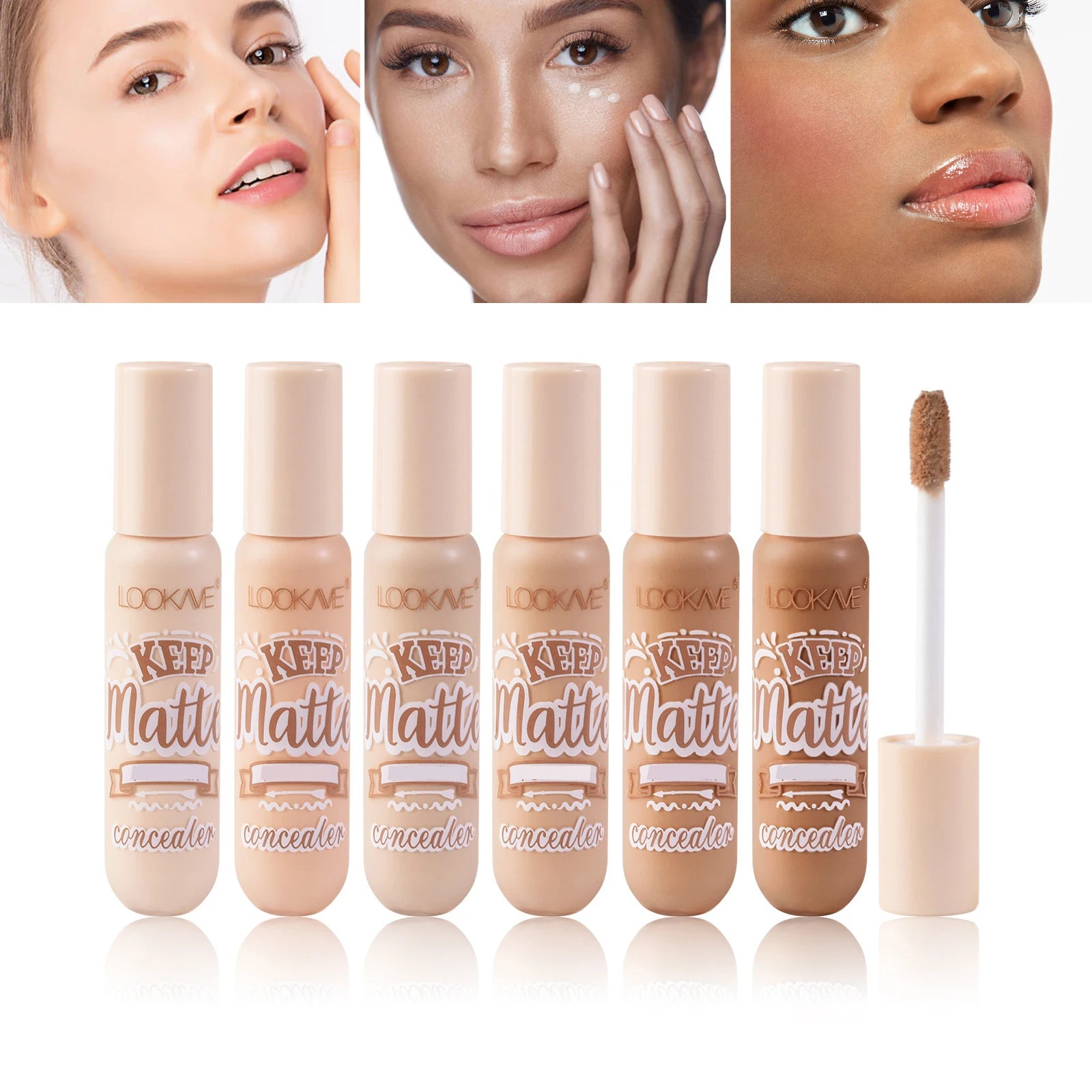 Liquid Concealer Stick Foundation Cream 6 Color Moisturizing Full Coverage Acne Dark Circle Natural Matte Concealer Cream Makeup - kellylooksshop