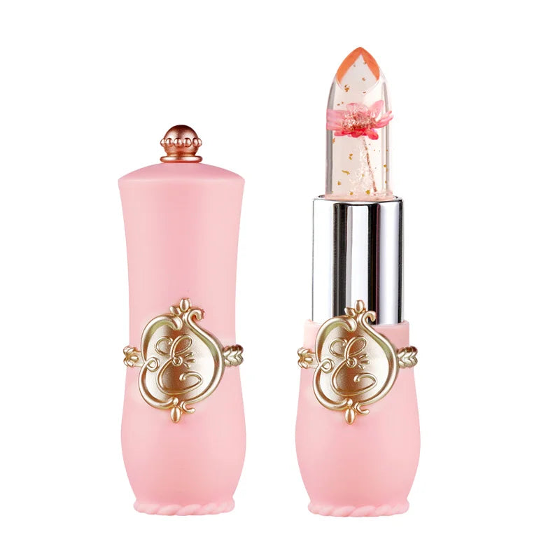 Crystal Flower Jelly Lipstick, Long Lasting Nutritious Lip Balm Lips Moisturizer  Temperature Color Change Lip Gloss - kellylooksshop