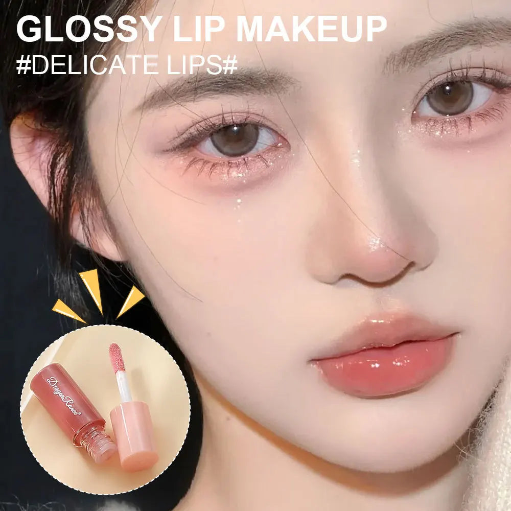 Dragon Ranee 10colors Cartoon Set Waterproof Moisturizing Lip Glaze Set Non-fading Lip Liquid Mirror Lipstick for  Lip Gloss - kellylooksshop