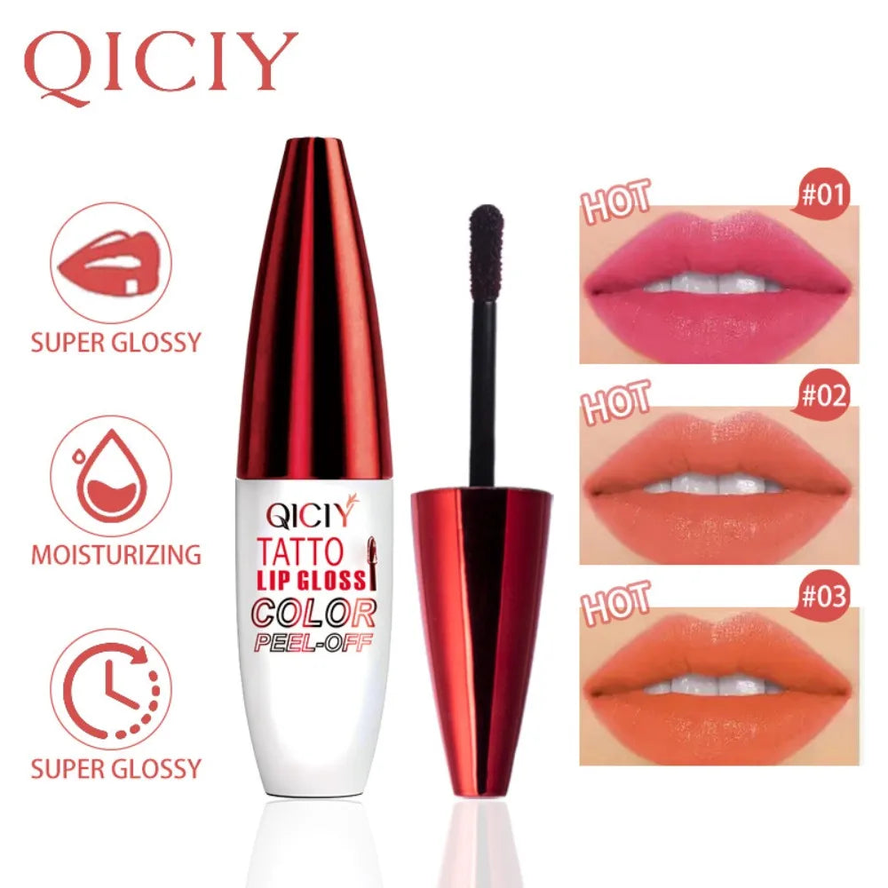 4 Color Liquid Peel-off Lip Gloss Waterproof Long-lasting Matte Lipstick Non-stick Cup Makeup Moisturizing Lip Tattoo Pigment - kellylooksshop