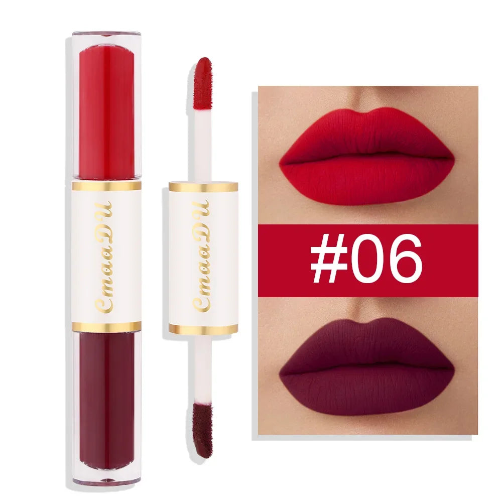5 In 1 Matte Lipstick Kit Combo Strip Velvet Sexy Red Lip Tint Non-stick Cup Lip Gloss Lip Oil Makeup Lips Cosmetic Set - kellylooksshop