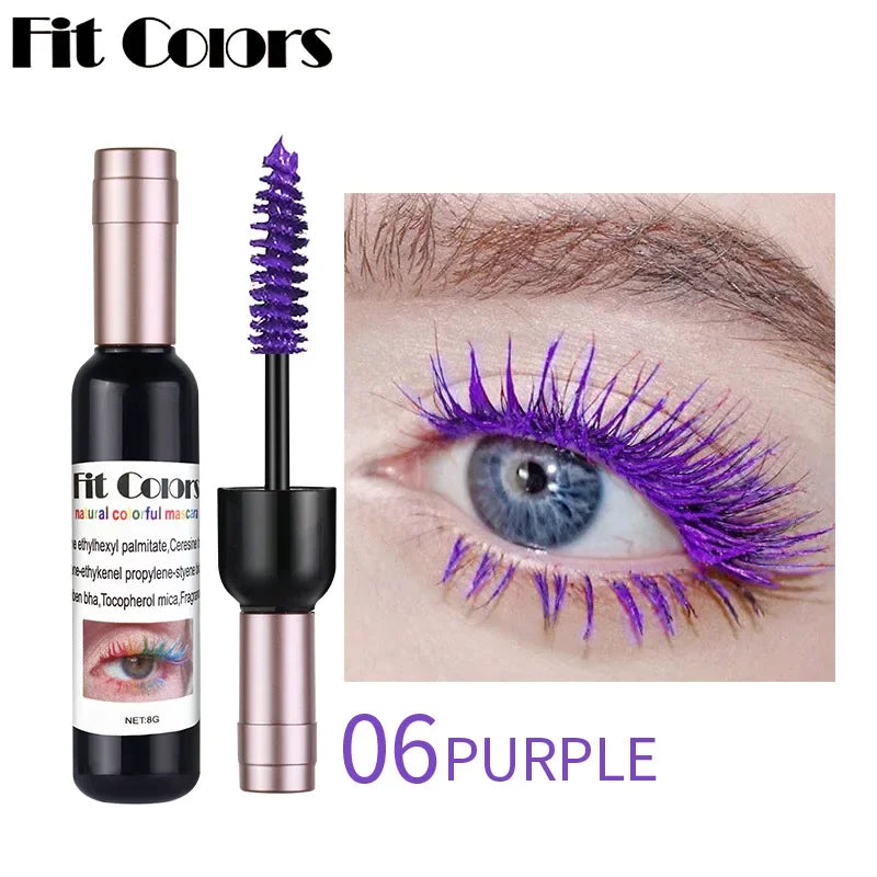 1PC Colorful Eyelash Mascara EyeLashes Extension Curling Lengthen White Purple Cosplay Makeup Glitter Point Diamond Mascara - kellylooksshop