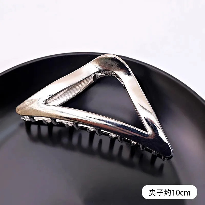 Vintage Silver Geometric Metal Hair Claw For Women Girls Long Hair Holder Headband Hair Claw Clip Fashion Hair Accessories - Kellylooks Shop