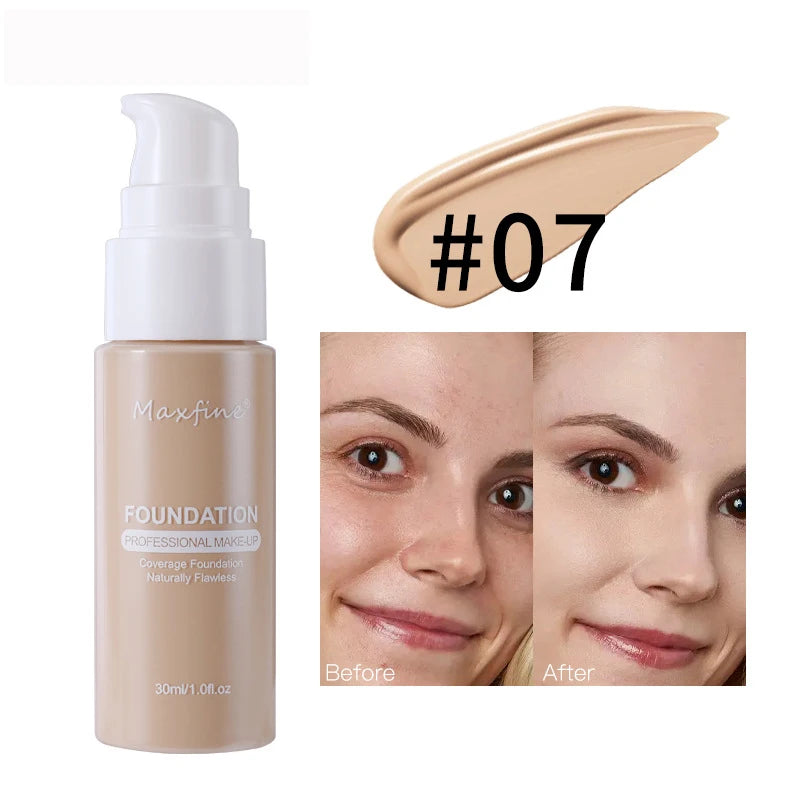 Liquid Foundation Effective Concealer Waterproof Sweat-resistant Makeup Professional Cosmetics - Kellylooks Shop