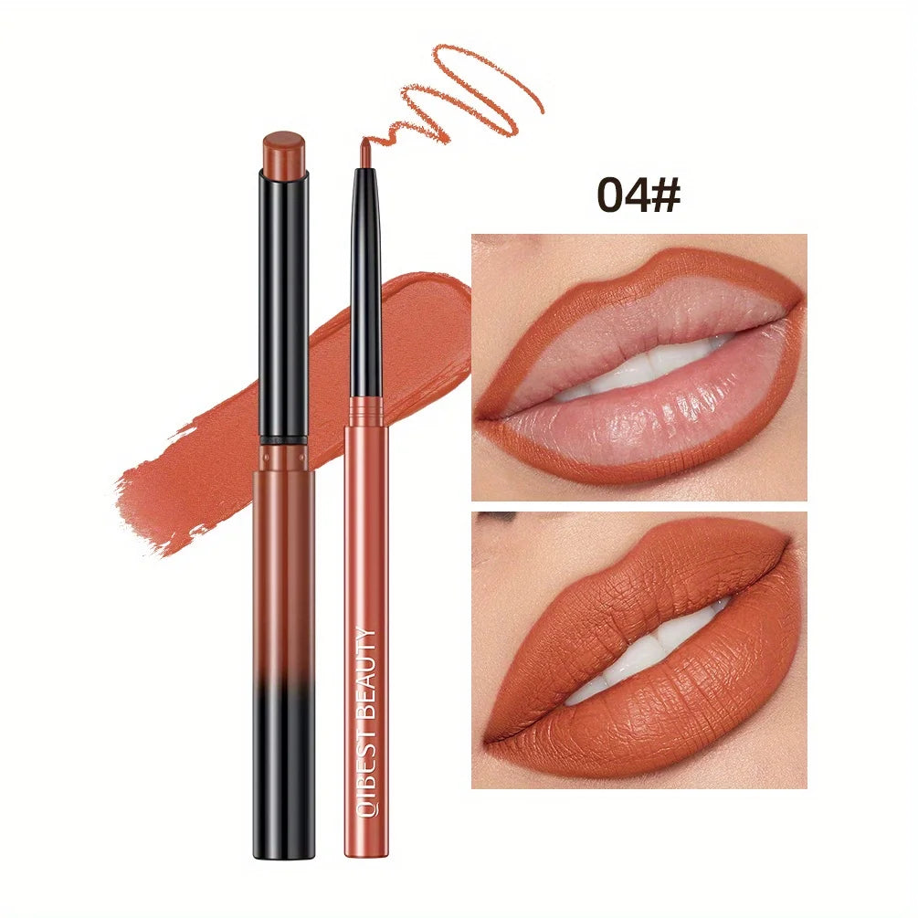 1+1 Matte Lip Set Matte Lipstick&Lip Liner Color Rendering Long Lasting Waterproof Valentine's Day Gifts Contain Plant Squalene - kellylooksshop