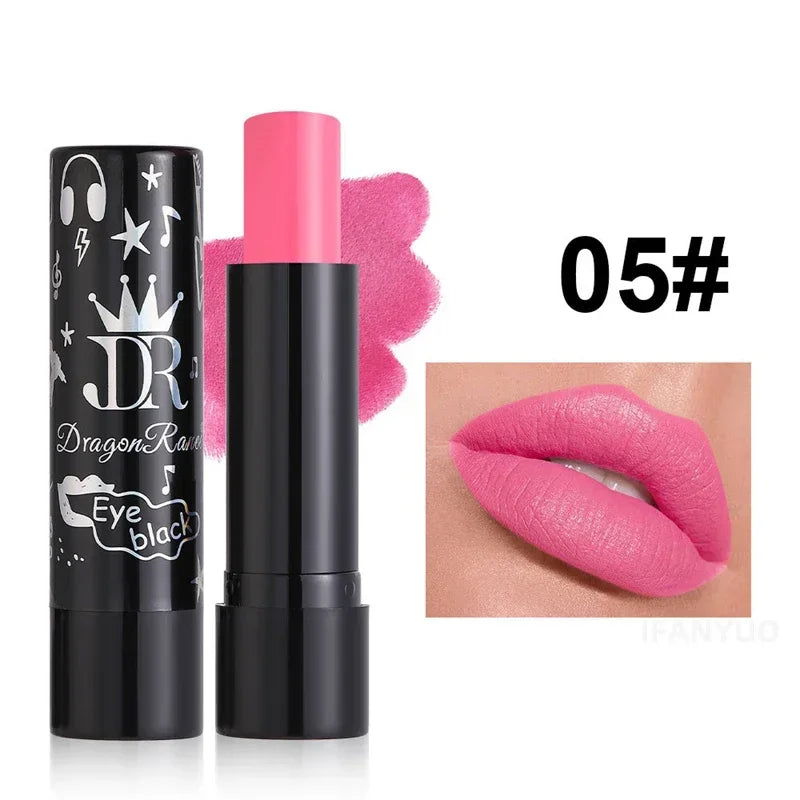 New 12 Colors Matte Lipsticks Waterproof Pink Black Blue Velvet Lipstick Long Lasting Makeup Lip Stick Halloween Cosmetics NEW - kellylooksshop
