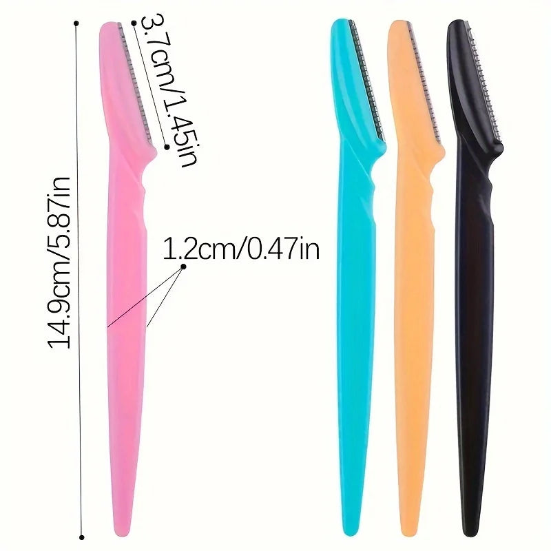 3/5/6/12/24Pcs Multifunction Eyebrow Razor Kit - Precise Trimming, Shaping,Facial Hair Removal Tool with Easy Grip Handle - Kellylooks Shop