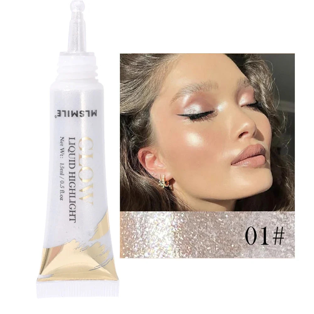 Liquid Highlighter Face Contouring Pearlescent Makeup Brightening Bronzer Glow Body Face Contour Shimmer Illuminator Cosmetics - kellylooksshop