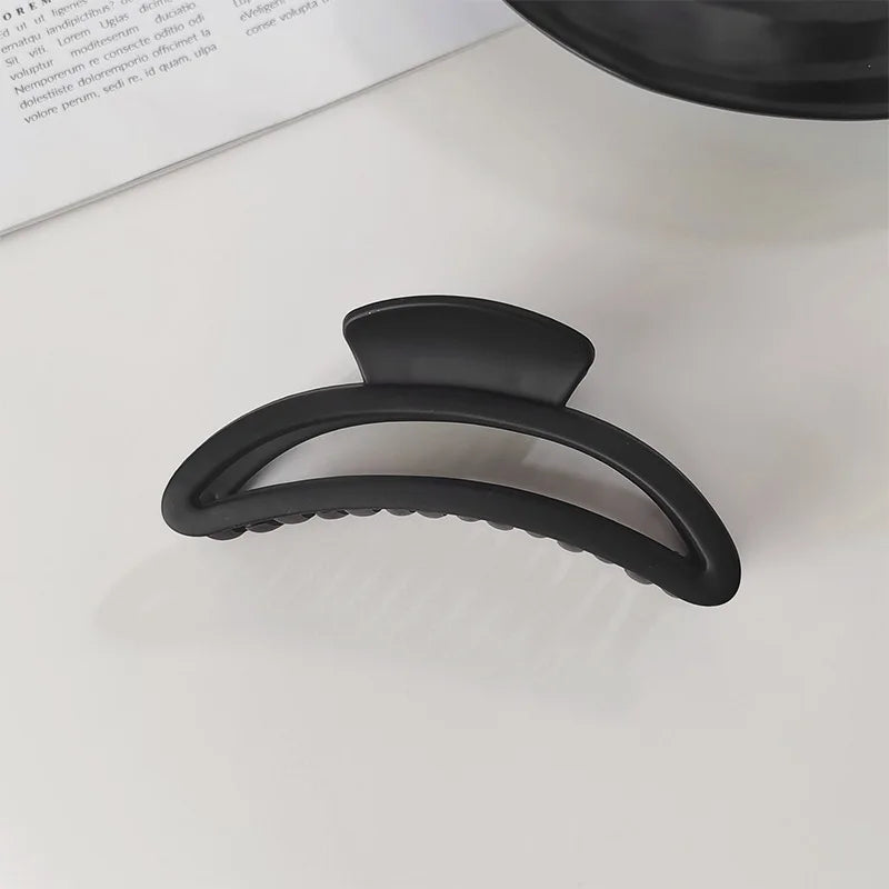 Women Elegant Black Geometric Plastic Hair Claw Lady Sweet Long Hair Holder Toothed Hair Clips Hairpins Fashion Hair Accessories - Kellylooks Shop