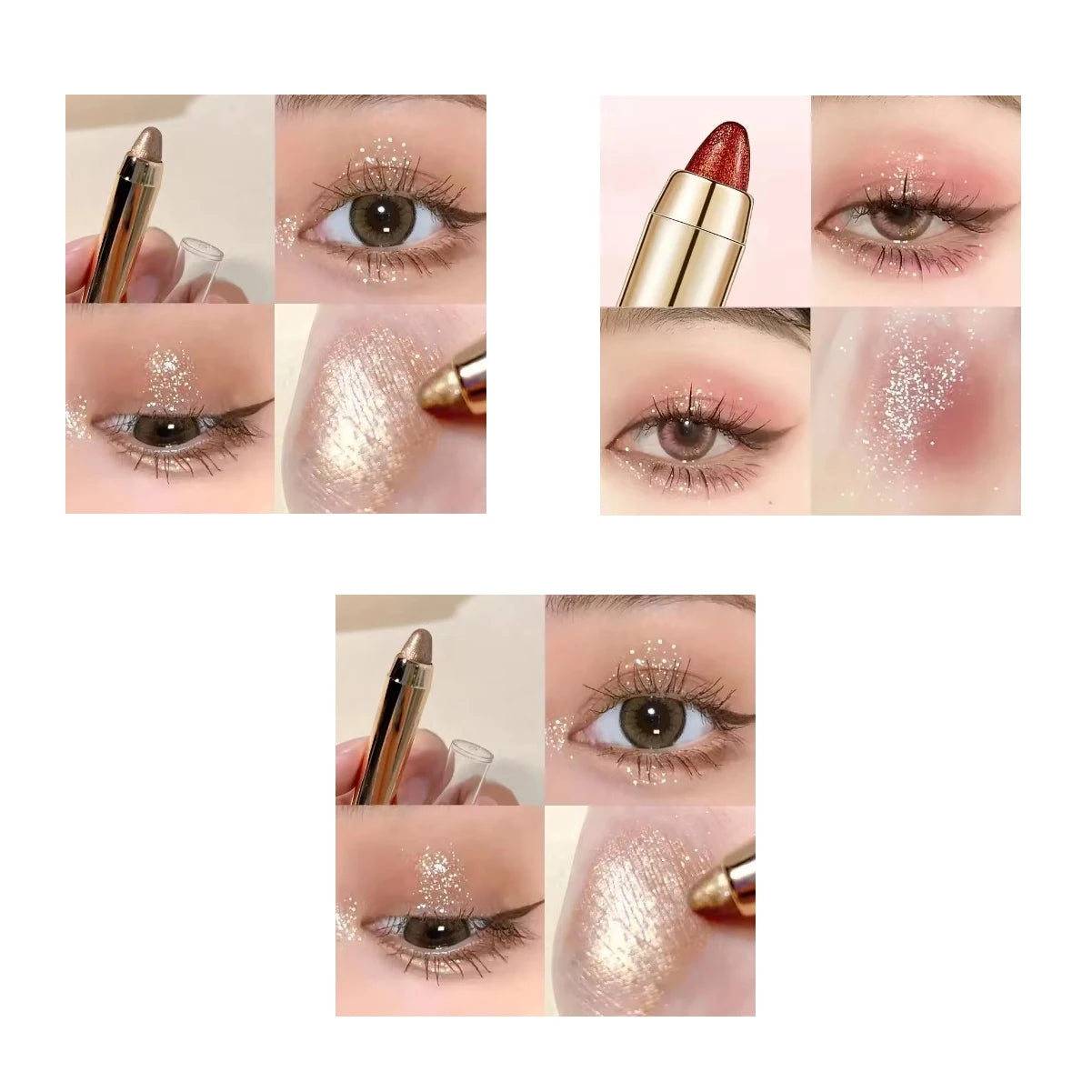 Double-sided Eyeshadow Stick - Highlighter & Brightening Pen with Pearly Glitter & Matte Finish - Kellylooks Shop