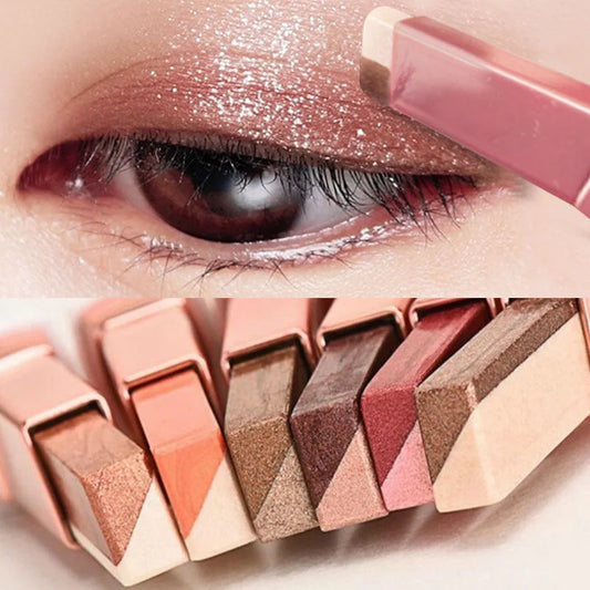 Double Color Glitter Eye shadow Stick Pencil Eyeshadow Makeup Waterproof Bicolor Shimmer Cosmetics Beauty Makeup Tool - Kellylooks Shop