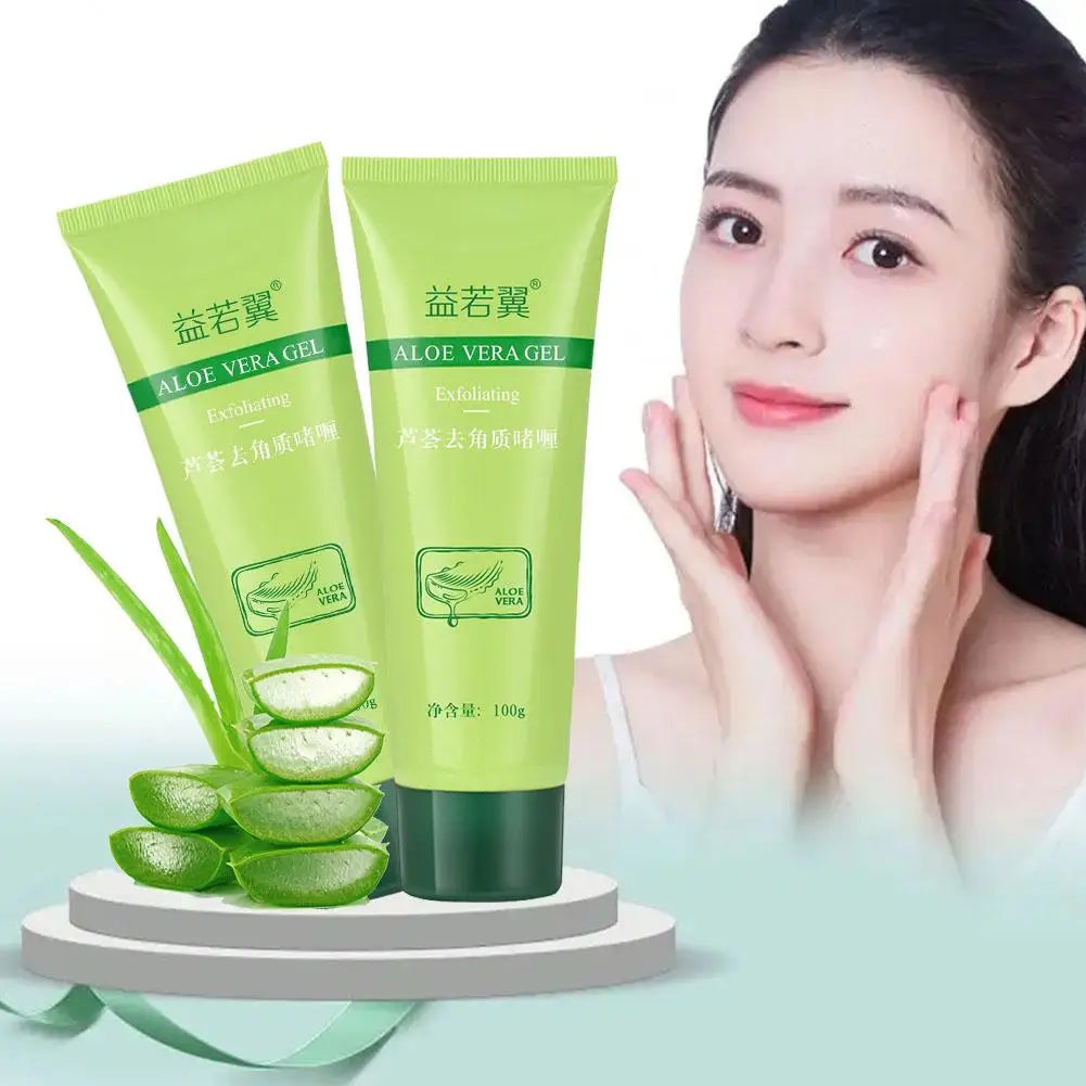 Face Exfoliating Gel Aloe Vera Facial Exfoliating Scrub Cleanses Remove Blackhead Moisturizing Shrink Pores Skin Care 30g-100g - Kellylooks Shop