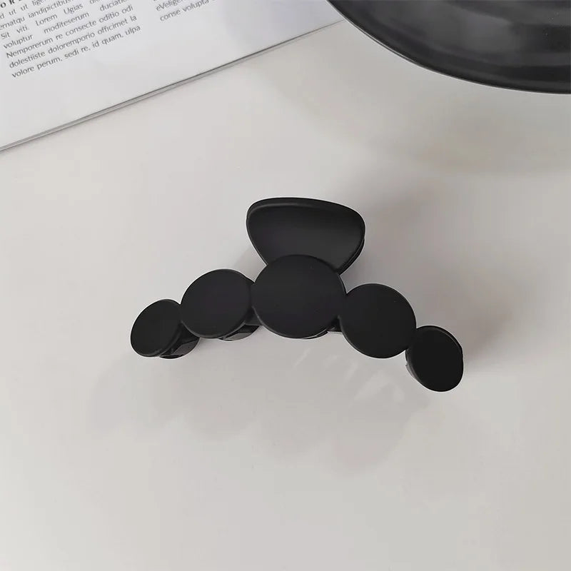 Women Elegant Black Geometric Plastic Hair Claw Lady Sweet Long Hair Holder Toothed Hair Clips Hairpins Fashion Hair Accessories - Kellylooks Shop