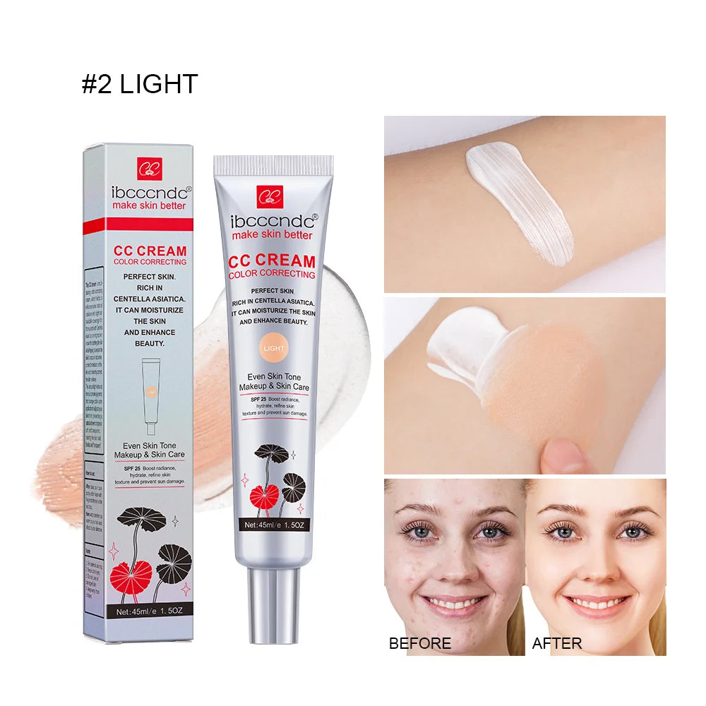 Moisturizing Correcting CC Cream Waterproof Anti-sweat Makeup Before Concealer Lasting Women Makeup Protect Skin erborian Make - Kellylooks Shop