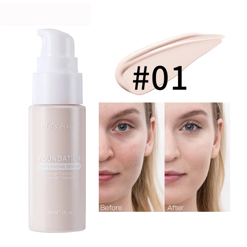 Liquid Foundation Effective Concealer Waterproof Sweat-resistant Makeup Professional Cosmetics - Kellylooks Shop