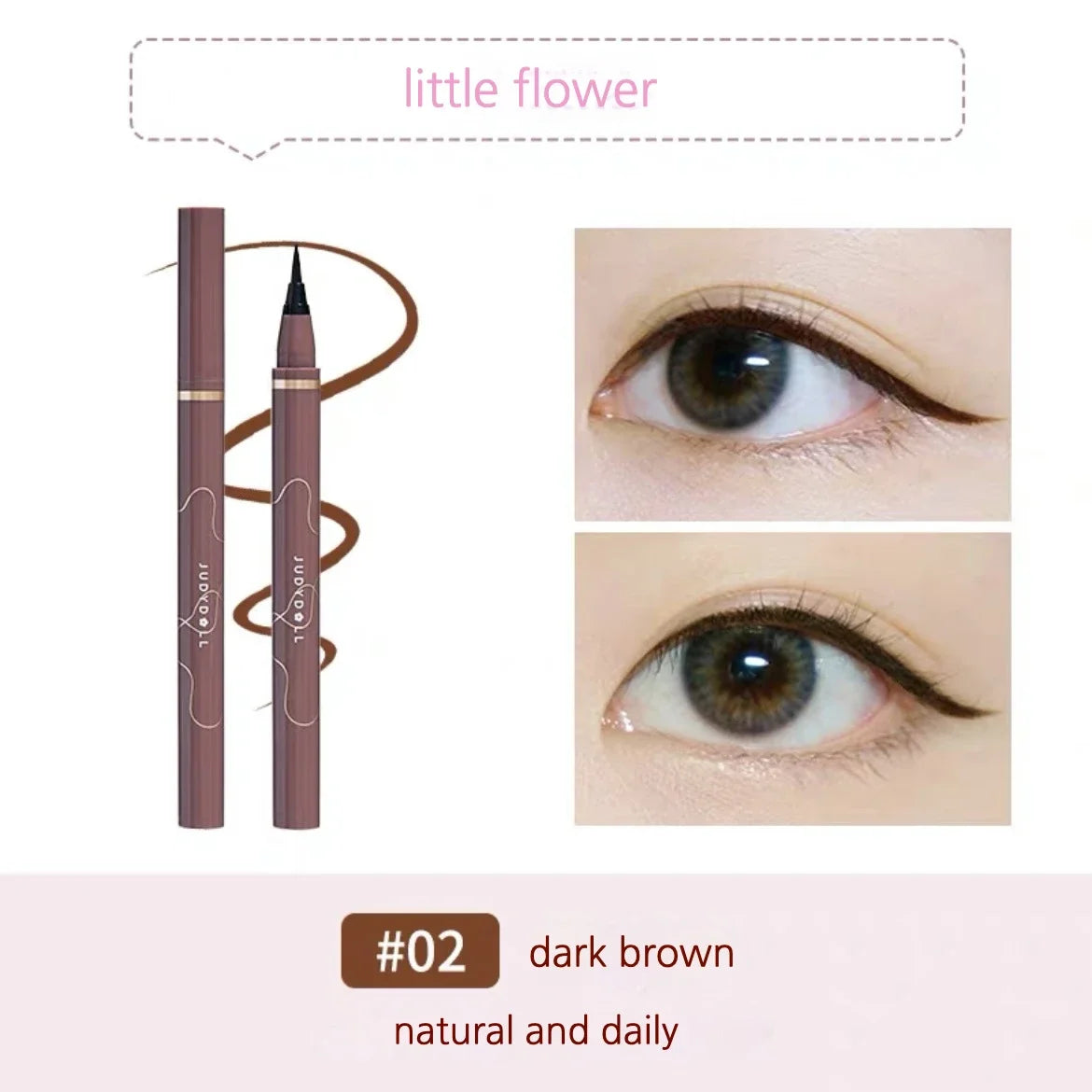 JUDYDOLL Super Fine Eyeliner Fine Brushwork Stain Free Waterproof Anti Shake Long lasting Fast Drying Slim And Enlarged Eyes - kellylooksshop