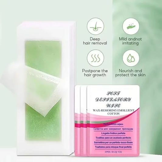 10/20/30/50/100 Pcs Depilatory Wax Strips Hair Removal Wax Paper Cold Wax Strips Paper For Face Neck Arm Leg Body Beauty Tools