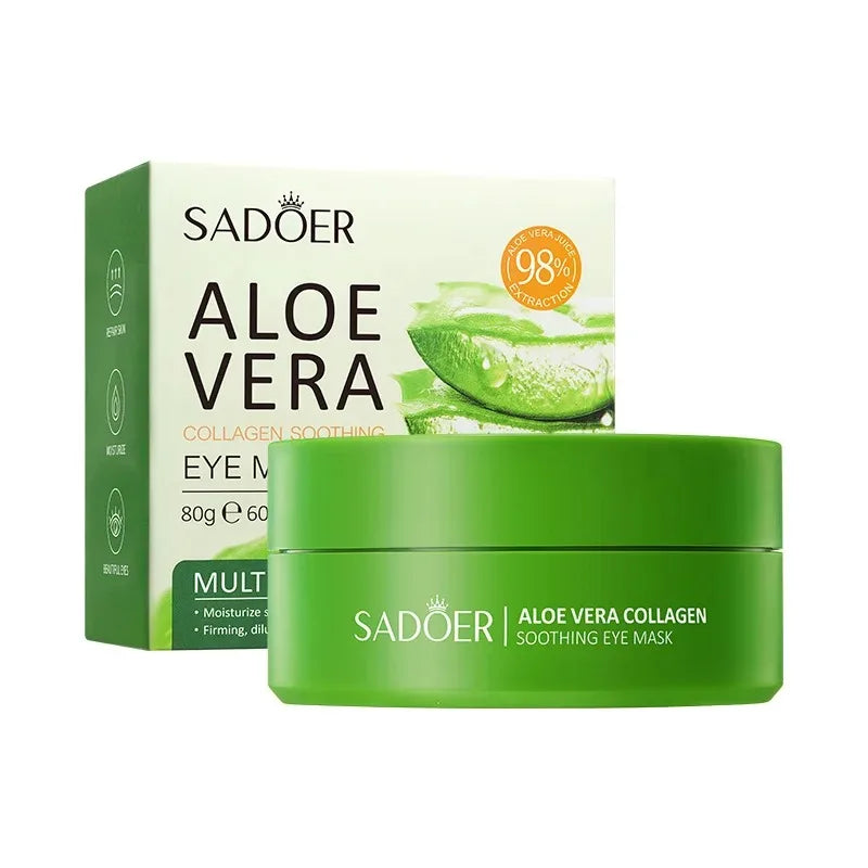 60pcs Aloe Vera Collagen Eye Mask Anti Dark Circles Eyes Bags Moisturizing Anti-Wrinkles Eye Patches Eyes Skin Care Products - Kellylooks Shop