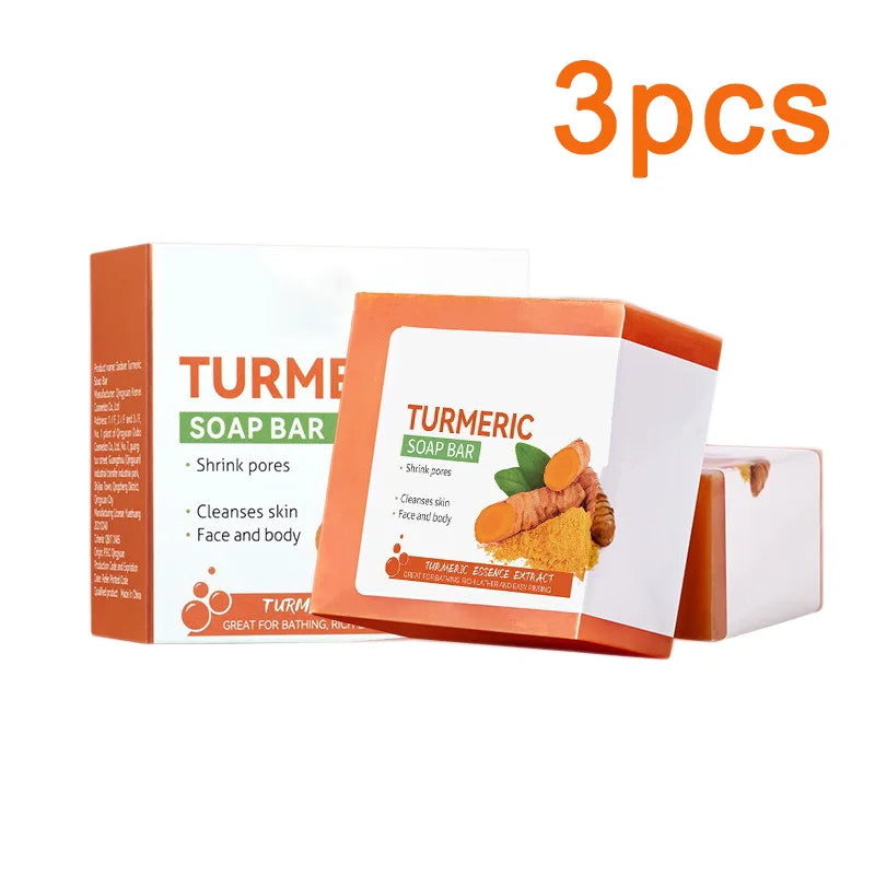 Hand Made Turmeric Soap Body Cleaning Lightening Dark Underarm Leg Body Cleansers Brightening Face Soap Tender Skin Care Beauty - Kellylooks Shop