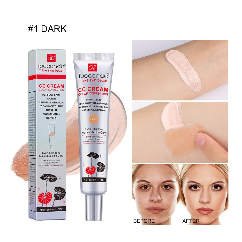 Moisturizing Correcting CC Cream Waterproof Anti-sweat Makeup Before Concealer Lasting Women Makeup Protect Skin erborian Make - Kellylooks Shop