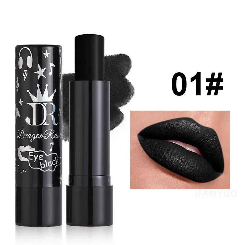 New 12 Colors Matte Lipsticks Waterproof Pink Black Blue Velvet Lipstick Long Lasting Makeup Lip Stick Halloween Cosmetics NEW - kellylooksshop