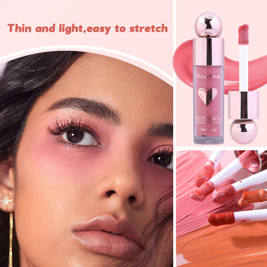 Multi-Use Waterproof Liquid Blush Lasting Moisturizer Matte Natural Face Blusher - kellylooksshop