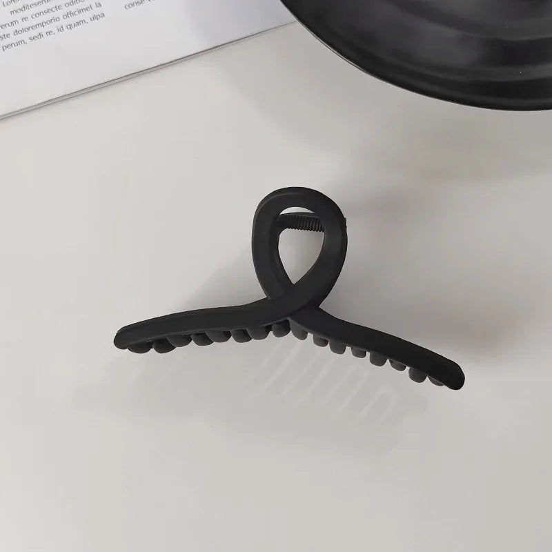 Women Elegant Black Geometric Plastic Hair Claw Lady Sweet Long Hair Holder Toothed Hair Clips Hairpins Fashion Hair Accessories - Kellylooks Shop