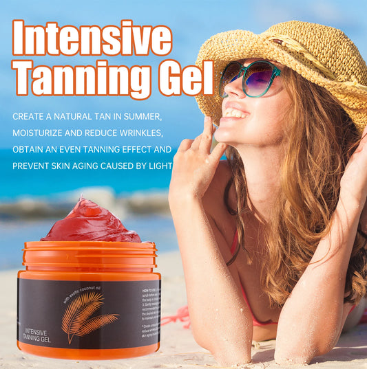 Intensive Tanning Cream 150g - Natural Summer Self Tanner for Even Glow, Moisturize Skin, Reduce Wrinkles, All Body Use