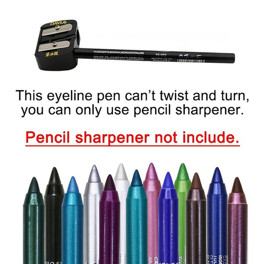 14-Color Colourful Eyeliner Pen, High Pigmented Pearly Shimmer Metallic Smokey Punk Gothic Style Eyeliner, Long Lasting Waterpro - kellylooksshop