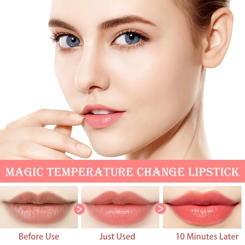 Crystal Flower Jelly Lipstick, Long Lasting Nutritious Lip Balm Lips Moisturizer  Temperature Color Change Lip Gloss - kellylooksshop