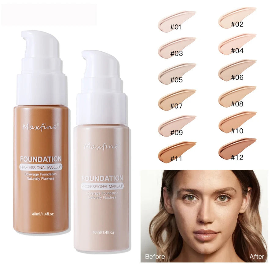 Liquid Foundation Effective Concealer Waterproof Sweat-resistant Makeup Professional Cosmetics - Kellylooks Shop