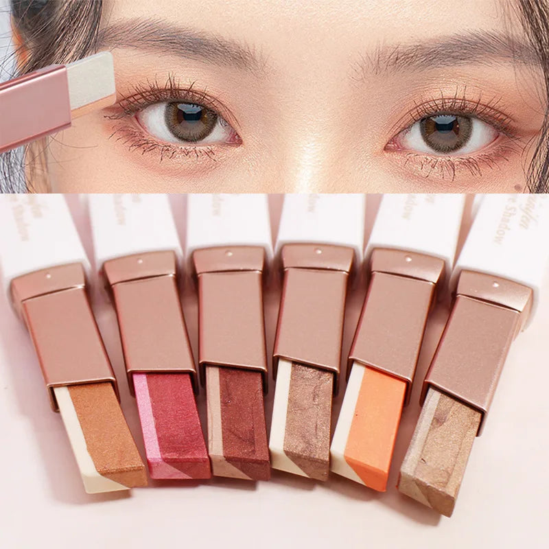 Double Color Glitter Eye shadow Stick Pencil Eyeshadow Makeup Waterproof Bicolor Shimmer Cosmetics Beauty Makeup Tool - Kellylooks Shop