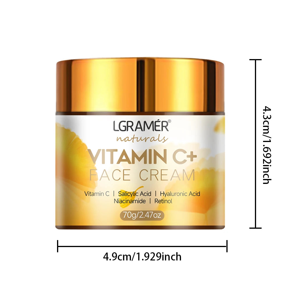 Vitamin C Face Cream Retinol Smooth Wrinkle Moisturizing Firming Hyaluronic Lightening Repairing Smooth Skincare Whitening Cream - Kellylooks Shop