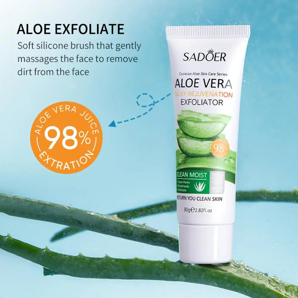 Face Exfoliating Gel Aloe Vera Facial Exfoliating Scrub Cleanses Remove Blackhead Moisturizing Shrink Pores Skin Care 30g-100g - Kellylooks Shop