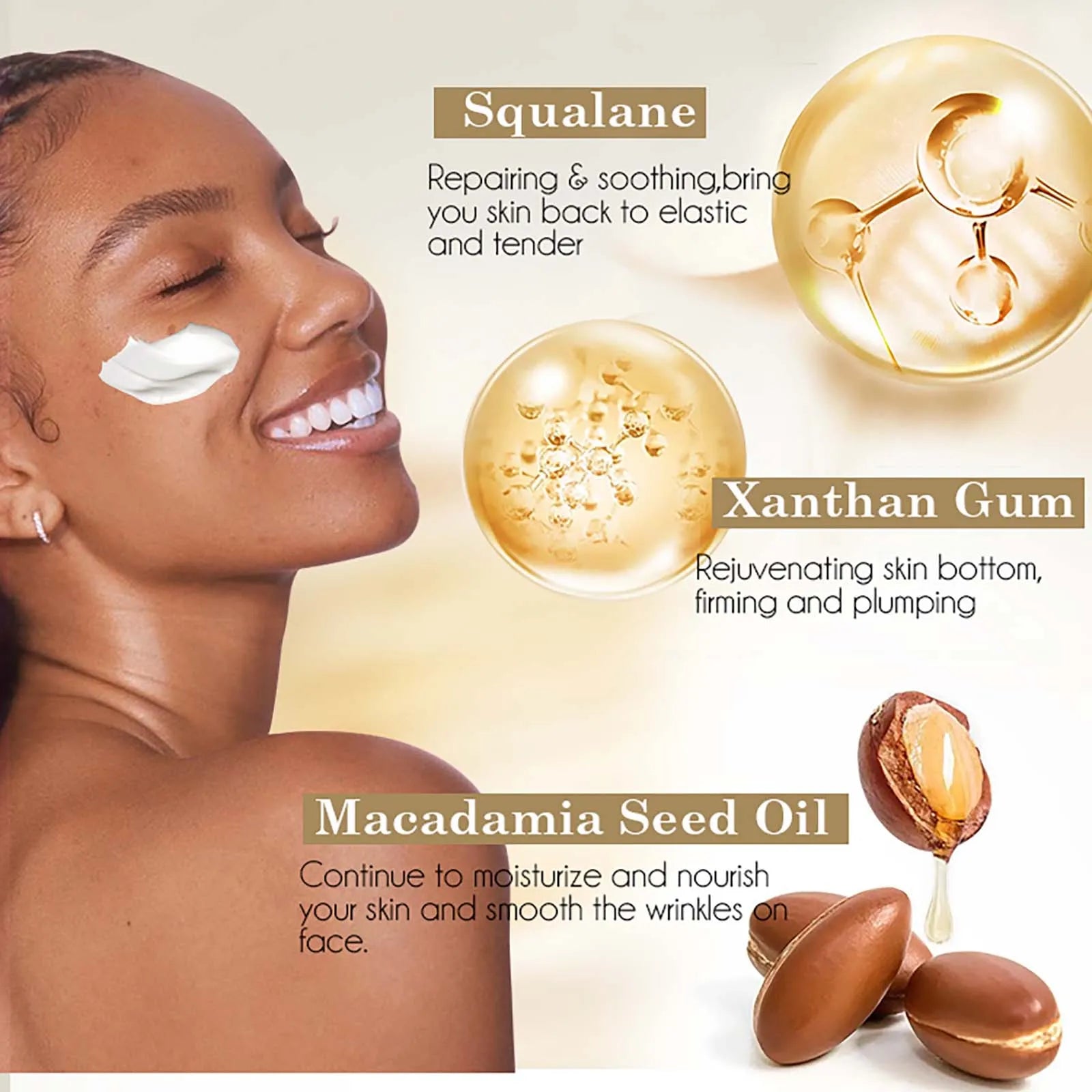 AILKE Anti-Aging Wrinkle Whitening Skin Care Face Cream With Collagen Rose Moisturizing Brightening Women Facial Korean Cosmetic - Kellylooks Shop