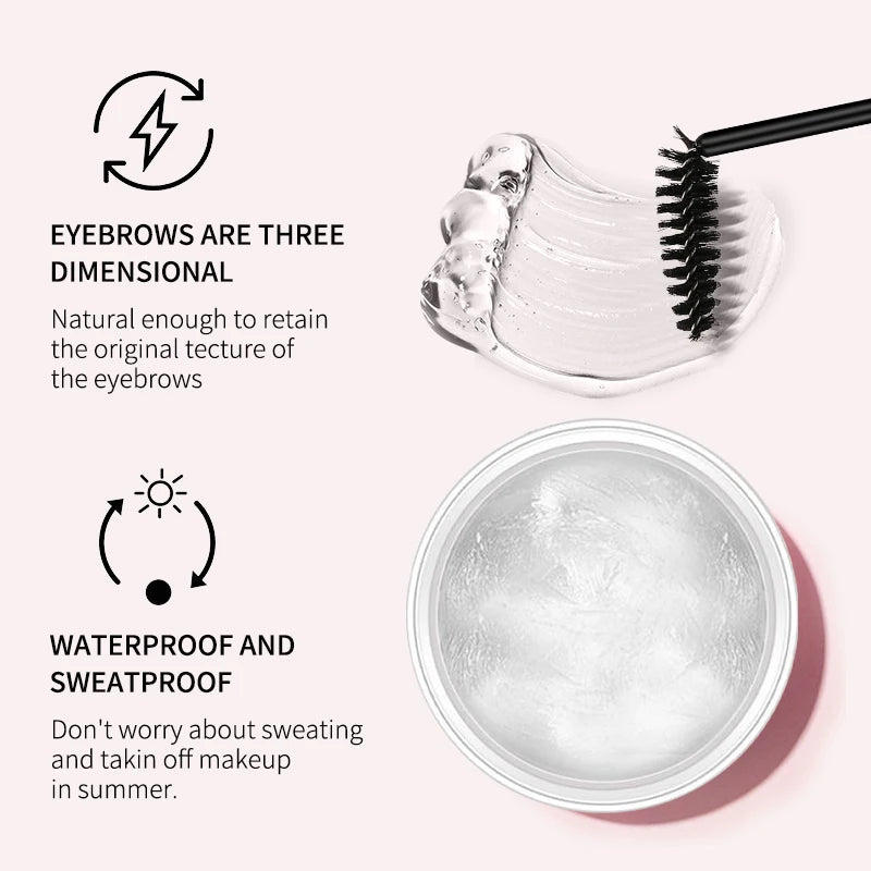 Eyebrow Styling Gel 3D Feathery Wild Brow Wax Waterproof Long Lasting Easy To Wear Shaping Eyebrows Makeup Sculpt Soap Cosmetics - kellylooksshop