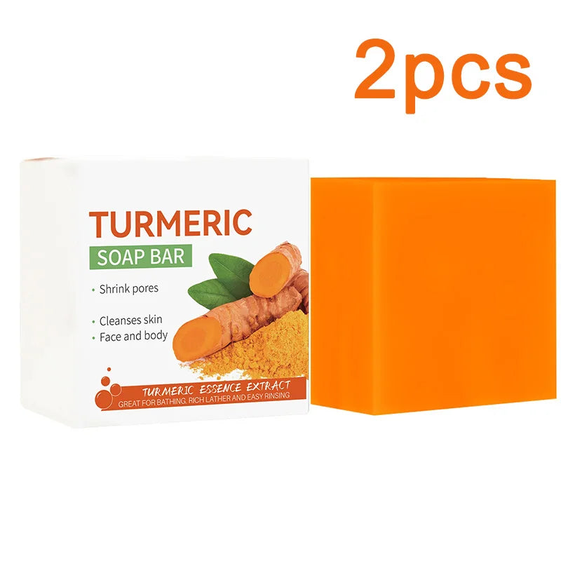 Hand Made Turmeric Soap Body Cleaning Lightening Dark Underarm Leg Body Cleansers Brightening Face Soap Tender Skin Care Beauty - Kellylooks Shop