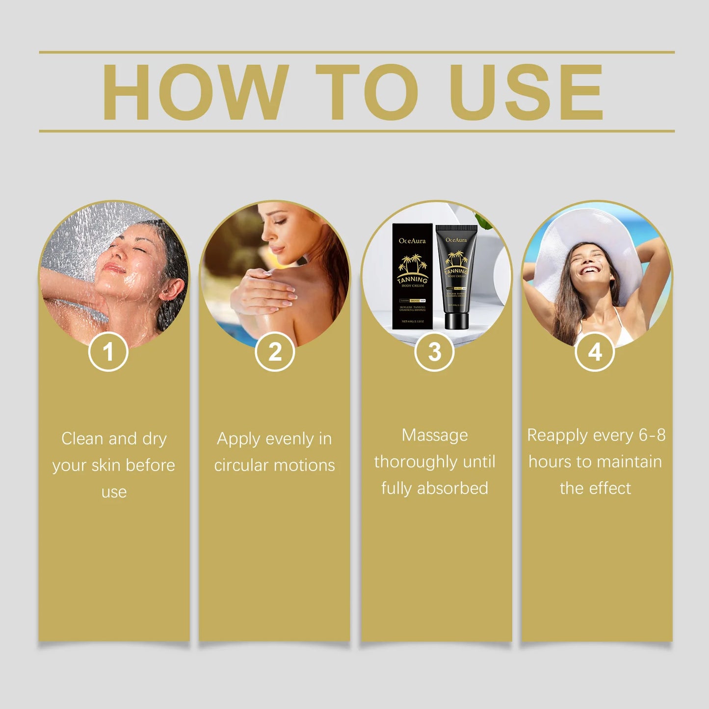 Tanning Lotion Self Tanner Body Cream Skin Care Natural Tanning Oils Lotions Charming Bronze Daily Use Beach Vacations For Body