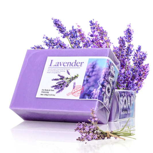 Natural Organic Lavender Essential Oil Soap Handmade Soap for Cleansing, Refreshing, Oil Control, Bath Soap - Kellylooks Shop